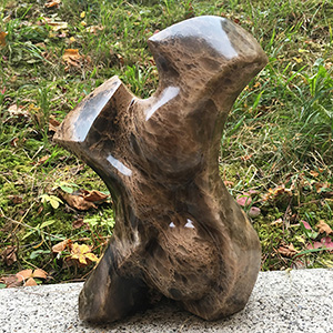 Isabelle Ardevol cours de taille de pierre a Lausanne , albatre, travaux d'eleves: sculpture de Gilbert M.