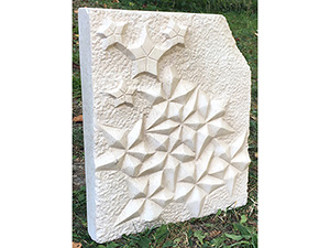 IZA - Isabelle Ardevol, cours de taille de pierre calcaire a Lausanne. sculpture d'eleve Noemie C.