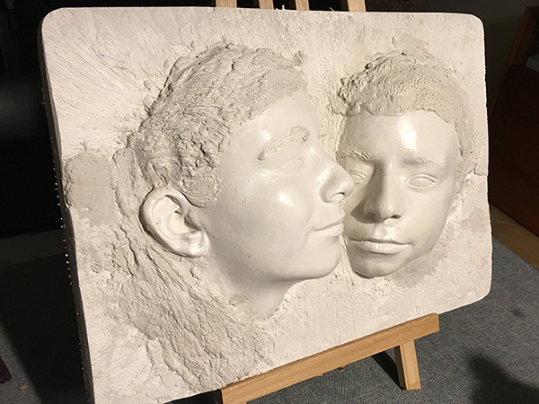 Isabelle Ardevol - faces casting in acrylic resin