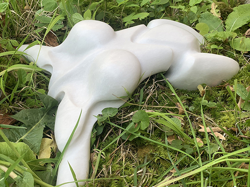 IZA, Isabelle Ardevol - Variation sur Envol, sculpture en marbre blanc de Turquie - 2018