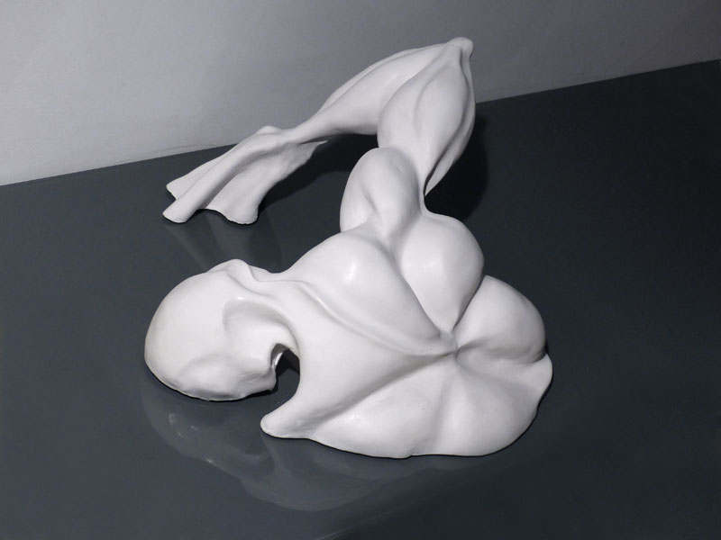 Isabelle Ardevol, acrylic resin sculpture called Tearing of. 2015, part of the Emergence serie