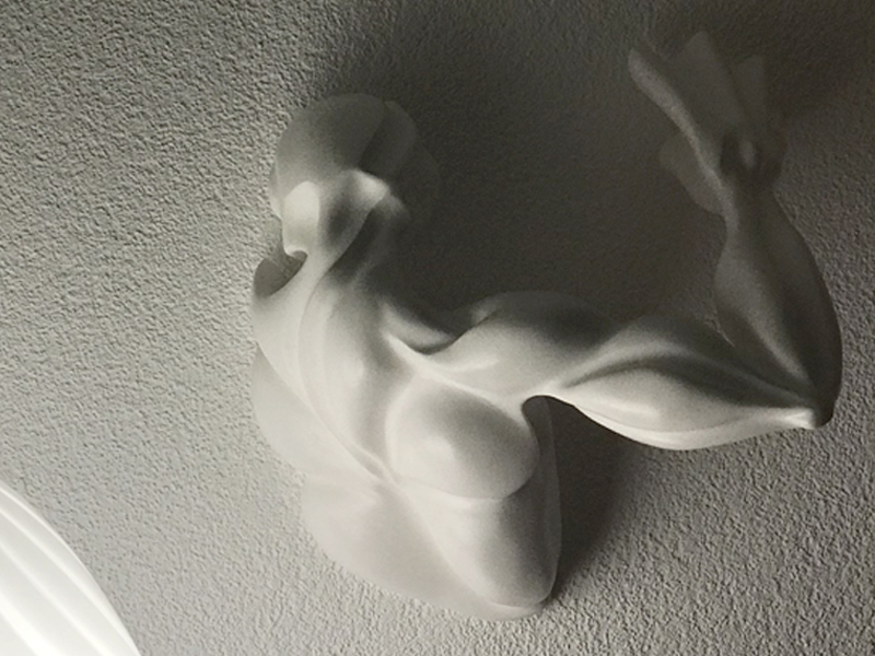 Isabelle Ardevol, acrylic resin sculpture called Tearing of. 2015, part of the Emergence serie