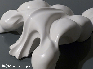 Isabelle Ardevol, Him, acrylic resin sculpture representing a male torso emerging from society rules, 2013