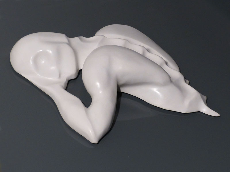 IZA - Isabelle Ardevol - Reverie d'un promeneur solitaire, sculpture resine acrylique, serie Emergences, 2012